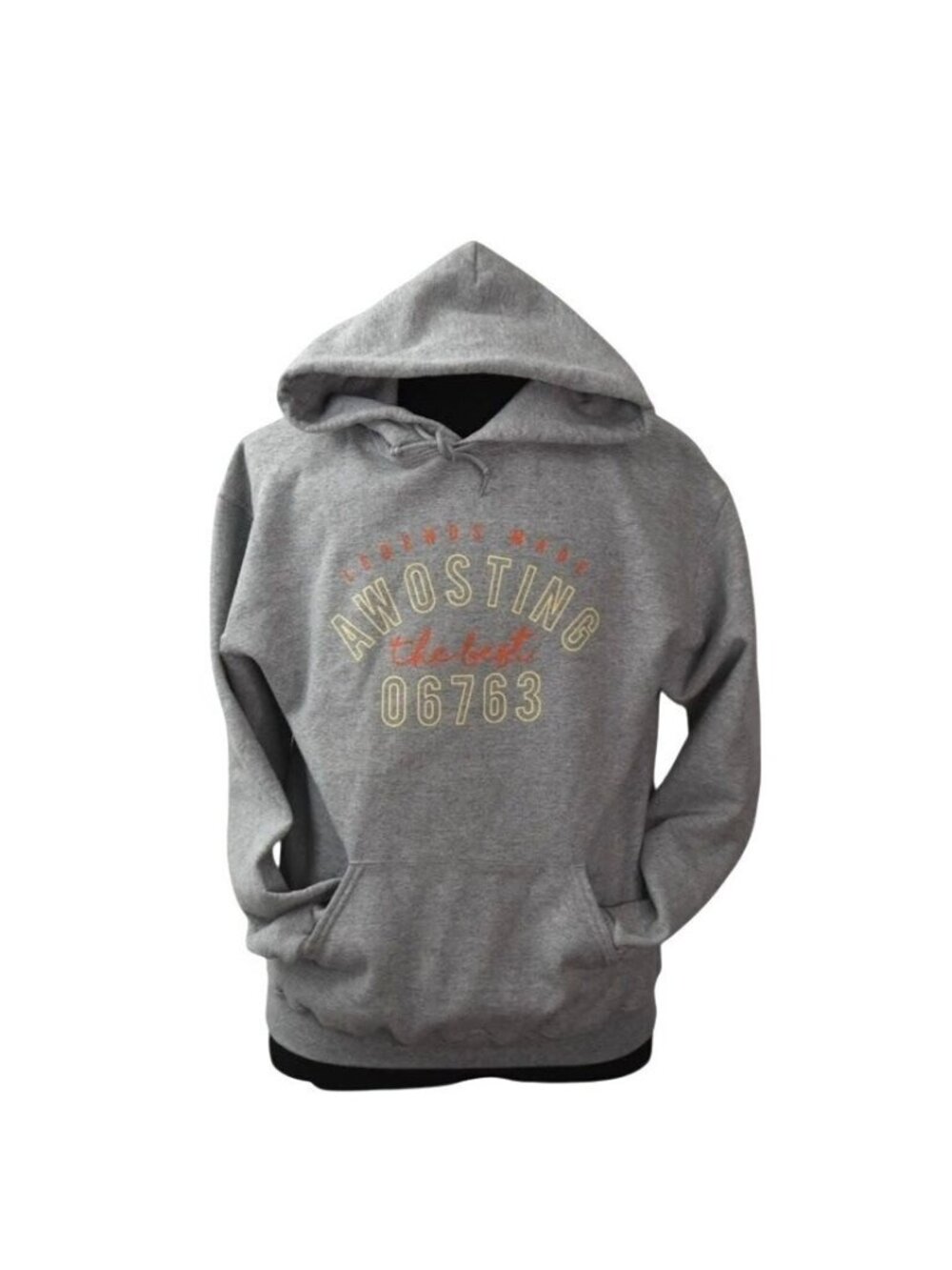 Camp Awosting Hoodie Gray Sweatshirt Legends Made Large L Litchfield CT Gildan